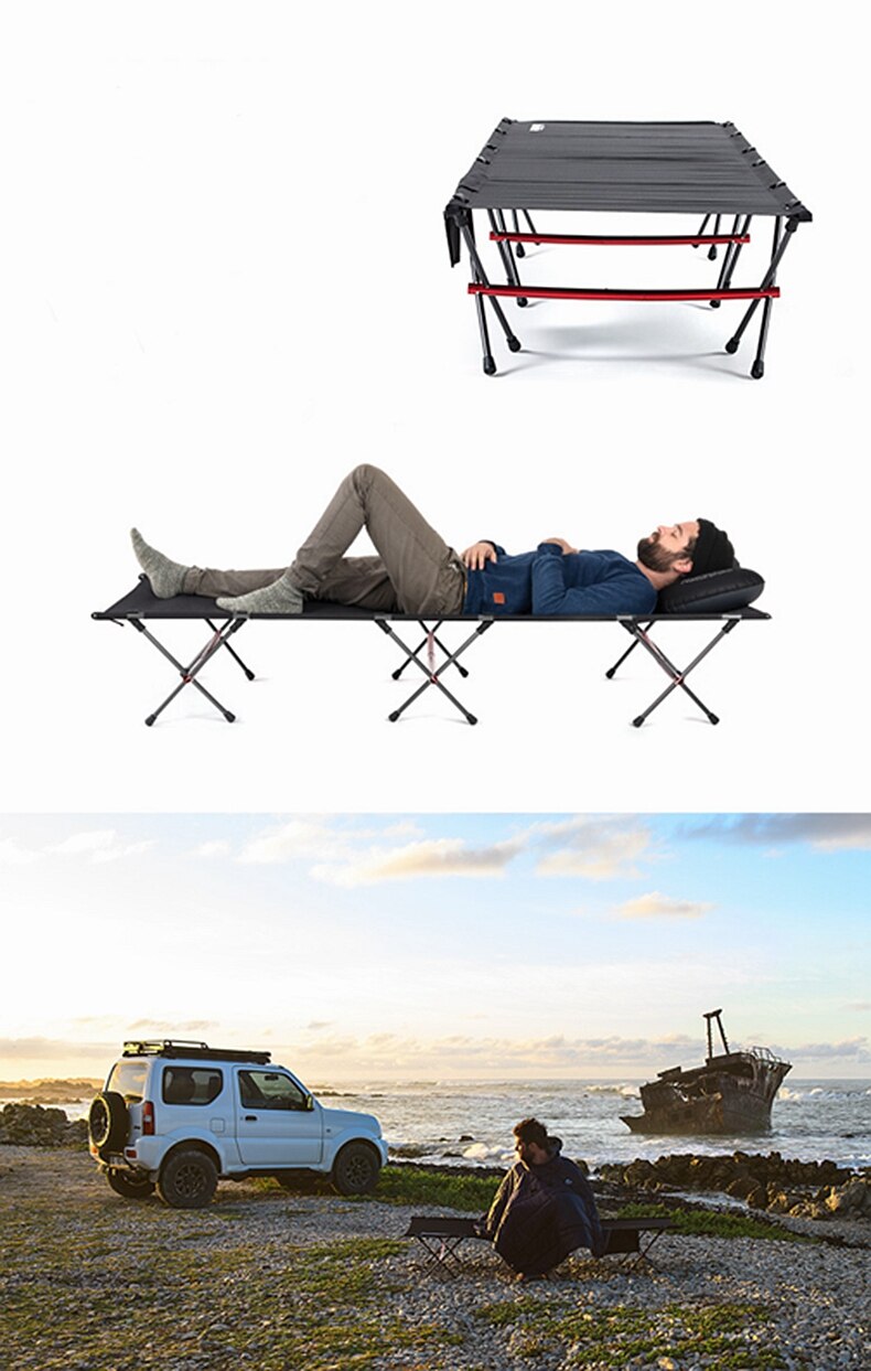 Кровать кемпинговая  Camping bed, 190-65-41см, алюминий