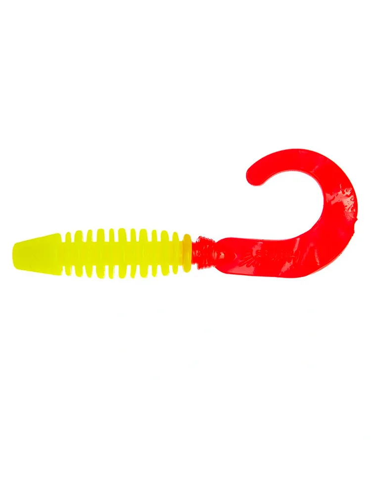 Твистер Din 3.11", 7.9см, Acid Lemon&Red Твистер Din 3.11", 7.9см, Acid Lemon&Red